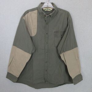 Bob Allen‎ Shooting Shirt Button Down Olive Green Tan Men's Size XL